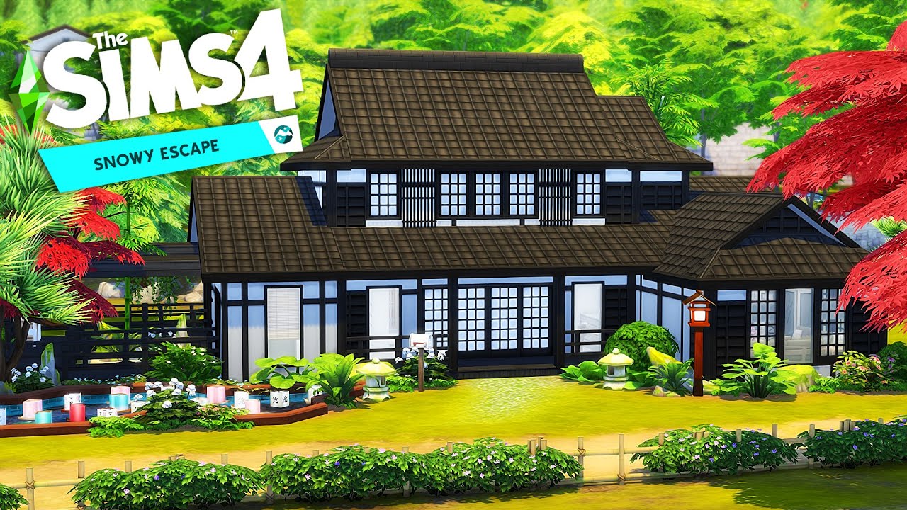 LUXURY MT KOMOREBI HOME 💕 | The Sims 4: Snowy Escape Speed Build