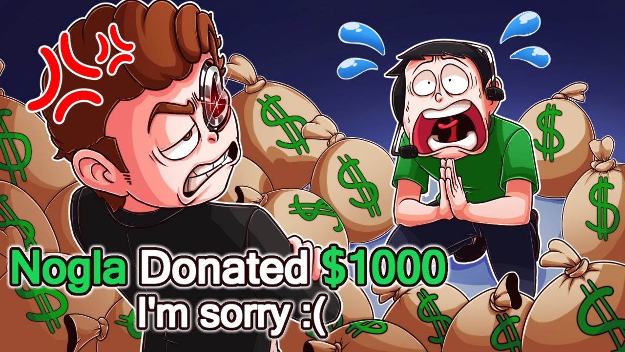 NOGLA and his FAMILY donated to me because he knew he was being a BAD FRIEND