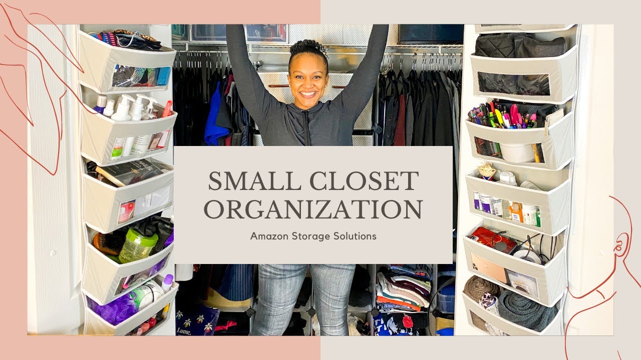 DIY Small Closet Organization | Apartment Storage Ideas from Amazon| REALISTIC Results