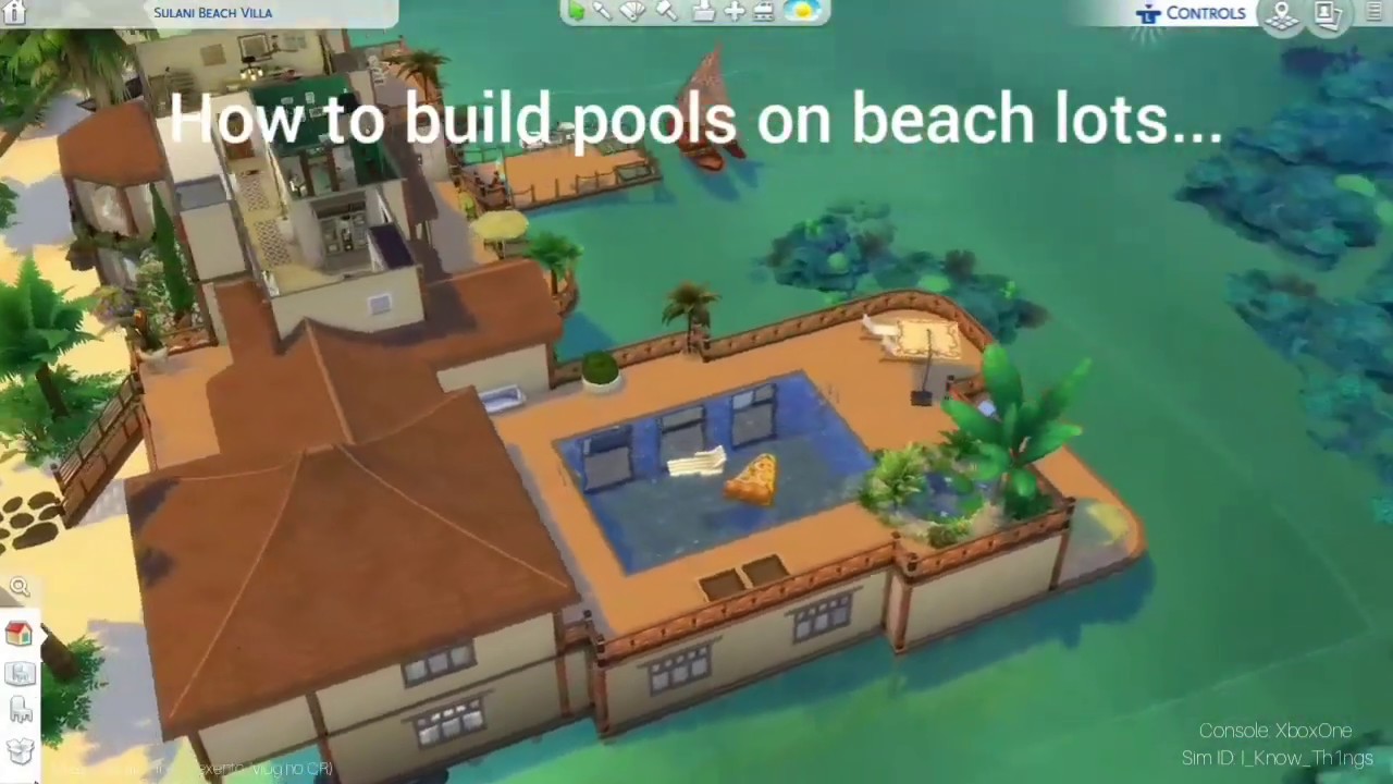 The Sims 4: How to build pools on beach lots - tutorial.