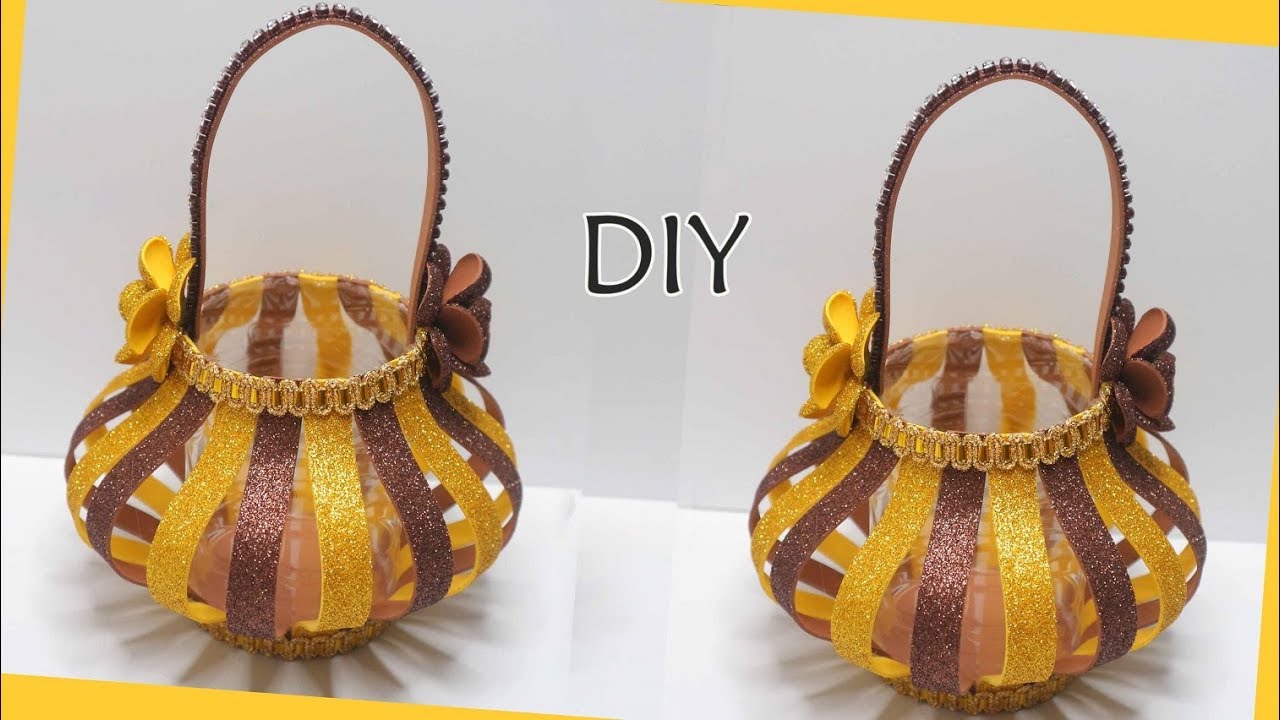 Ide Kreatif Keranjang dari botol AQUA | Mengolah kreasi botol bekas | How to make plastic bottle