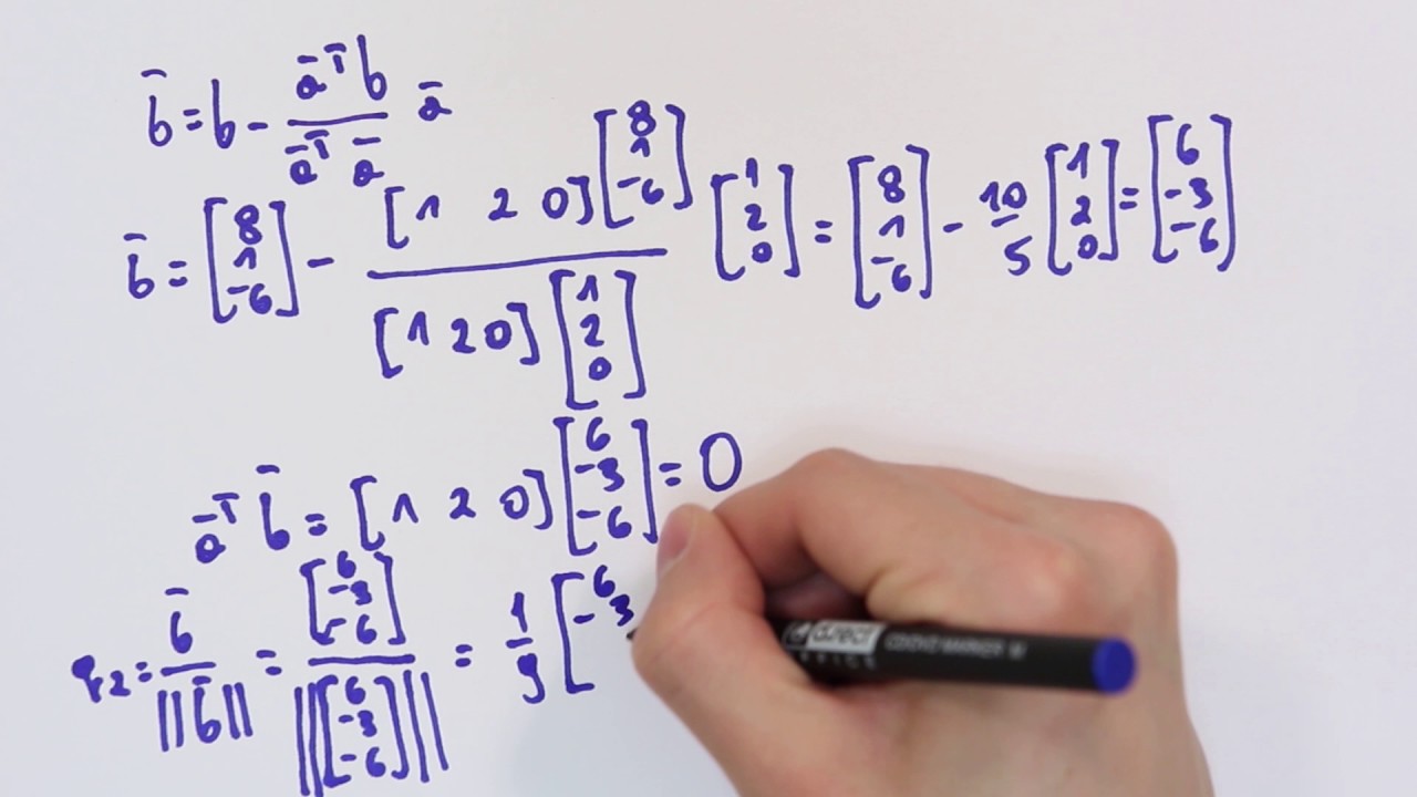 Ortogonalizacja Grama-Schmidta i faktoryzacja QR - Przykład 1