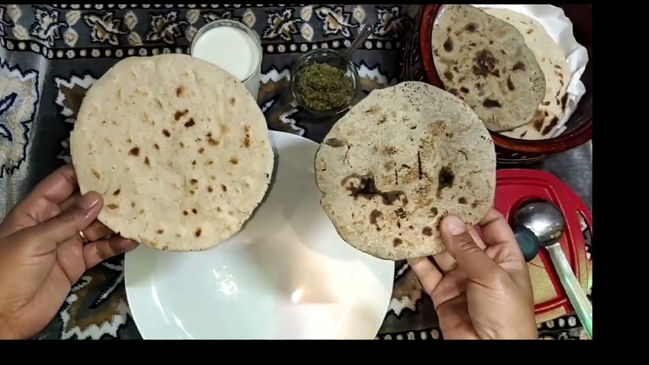 #Saag aur maki roti bajare Ki roti zaroor banaen ⭐⭐⭐⭐⭐