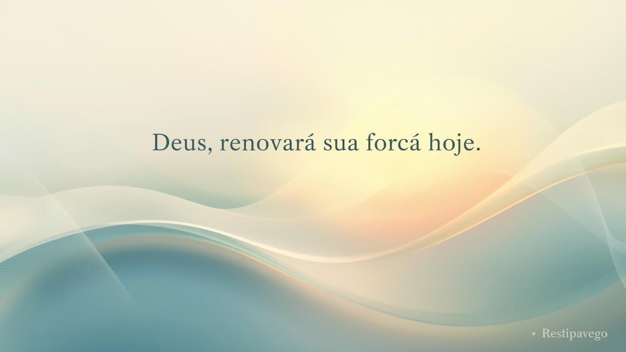 Deus Vai Renovar Suas Forças Hoje.