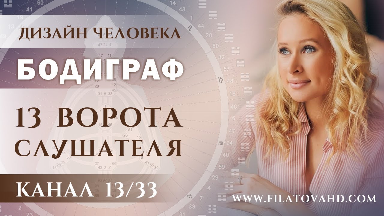 ДИЗАЙН ЧЕЛОВЕКА. БОДИГРАФ. 13 ВОРОТА СЛУШАТЕЛЯ. КАНАЛ 13-33