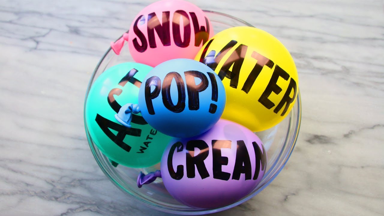 Making Satisfying Cloud Cream Slime with Balloon Cutting and Instant Snow!