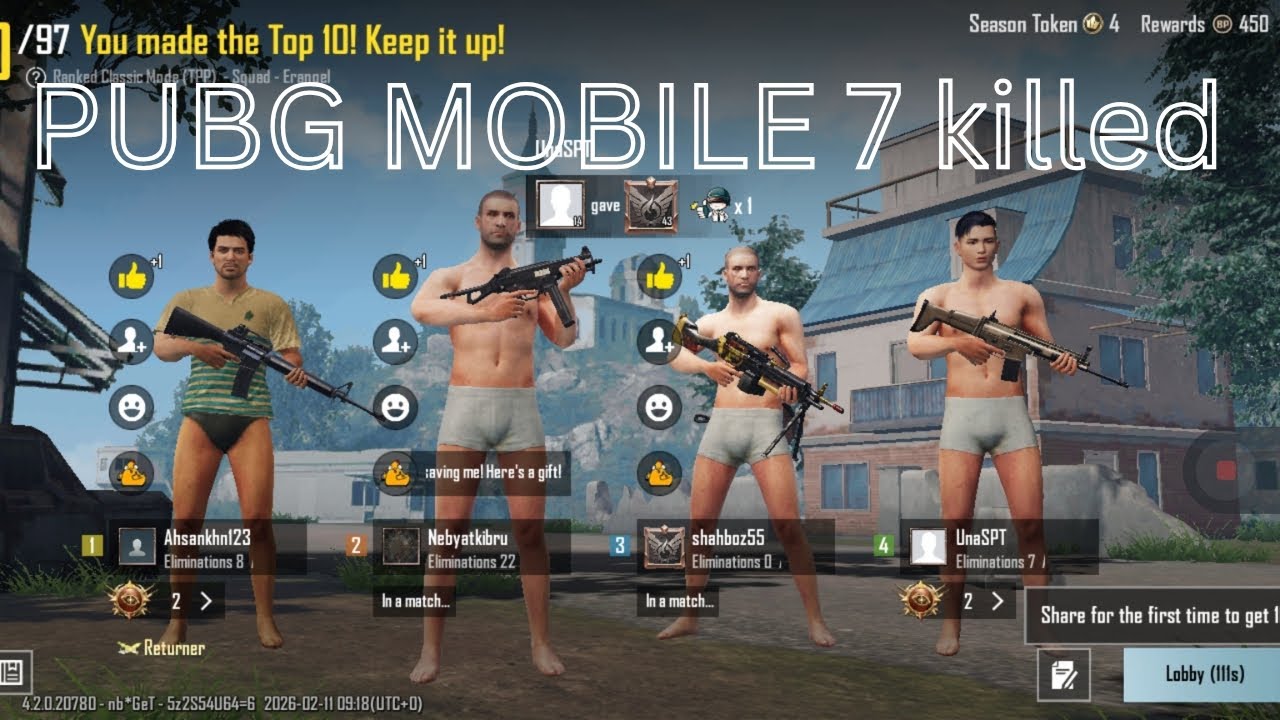 PUBG MOBILE Classic 7 killed #trending #pubgmobile 