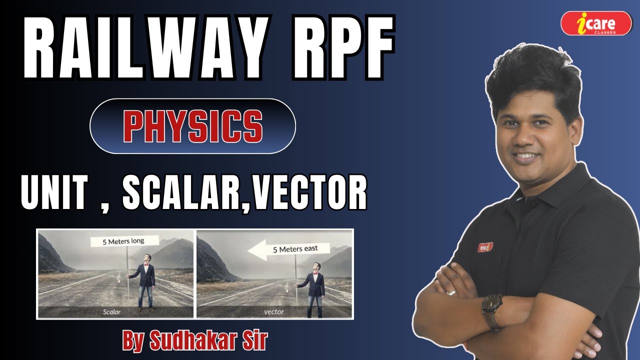 Railway RPF 2024 || Unit, Scalar and Vector || RPF Science #rpf #railwayrpf #icareclasses