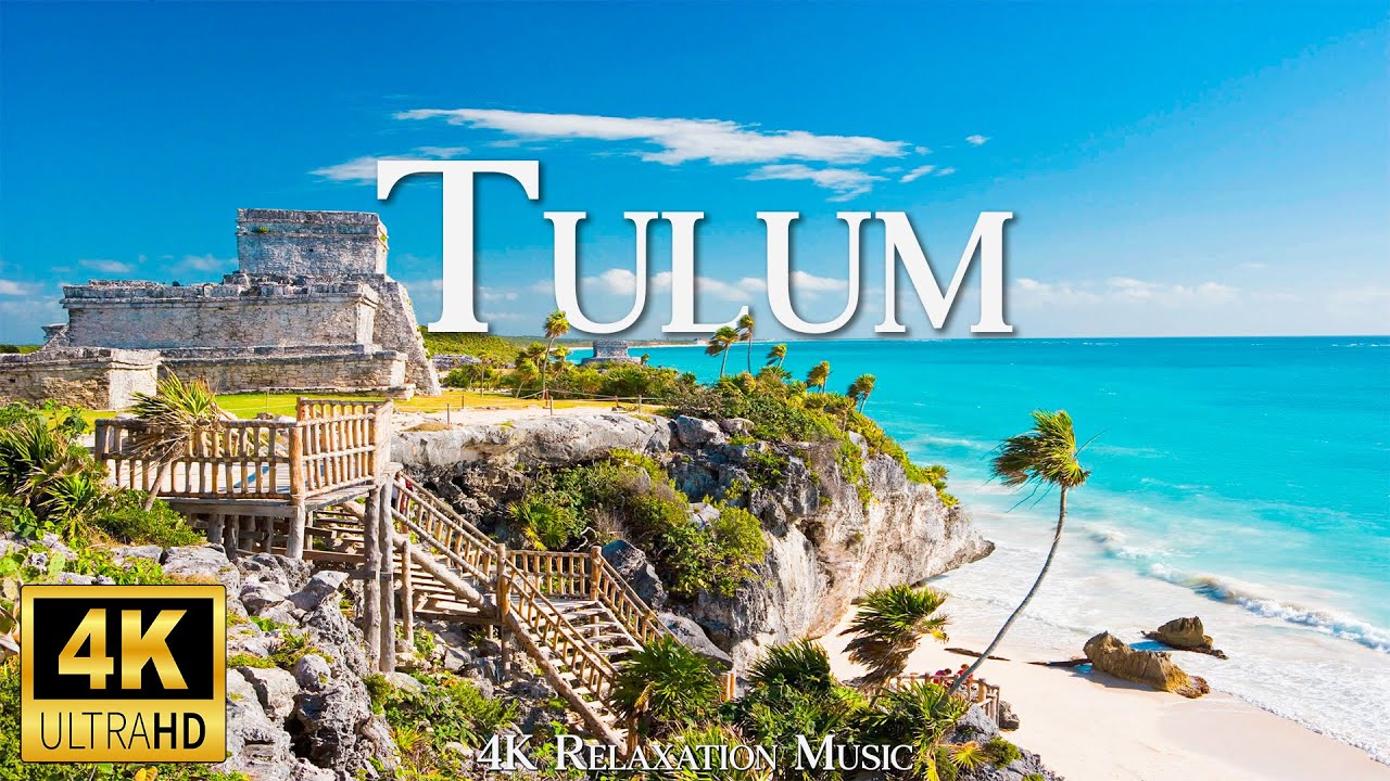 Tulum 4K Amazing Aerial Film - Amazing Beautiful Nature of Tulum - Video 4K Ultra HD