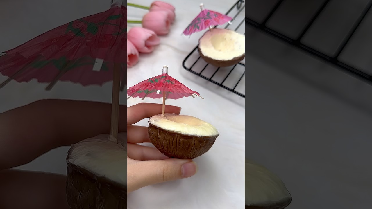 Coconut Cupcakes 🥥🏝️ #cupcake #baking #cakedecorating #summer #shorts #summerspecial