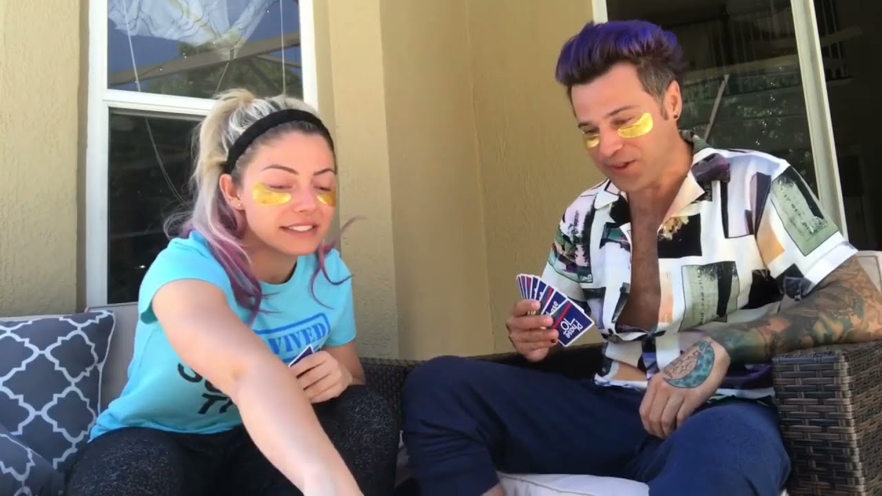 Alexa Bliss and boyfriend Ryan Cabrera Funny moments playing cards - Lexi Kaufman WWE