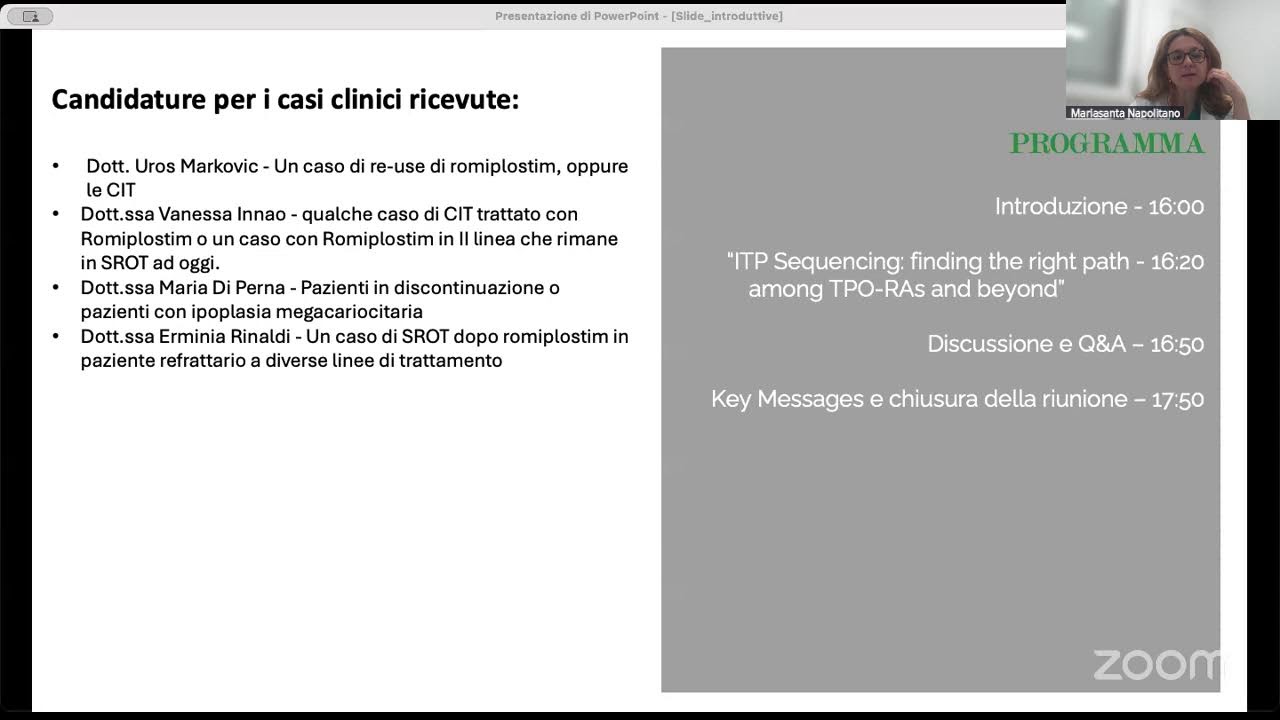 14 Maggio - ITP Sequencing Edizione Centro-Sud