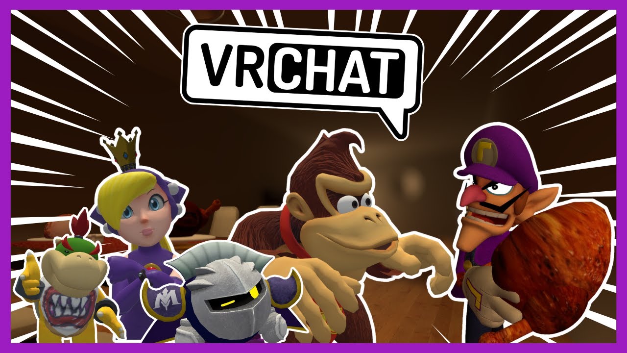 Waluigi's THANKSGIVING Disaster! Ft. Wario Donkey Kong Bowser Jr Meta Knight & Wapeach (VR Chat)