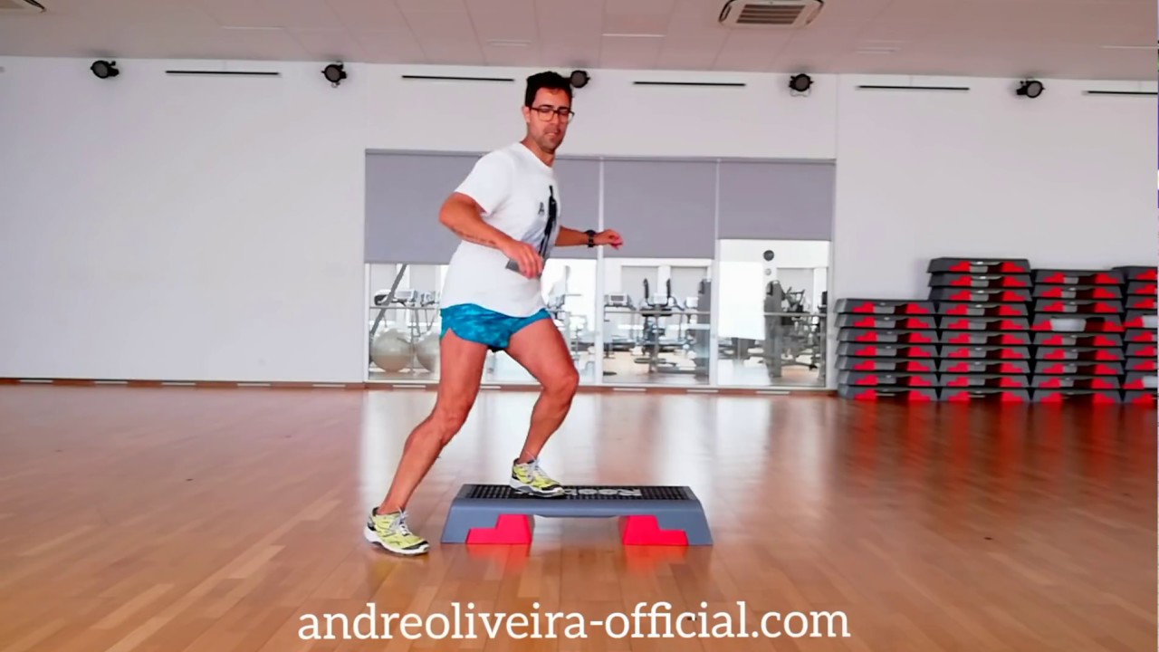 Aula de Step + treino perna