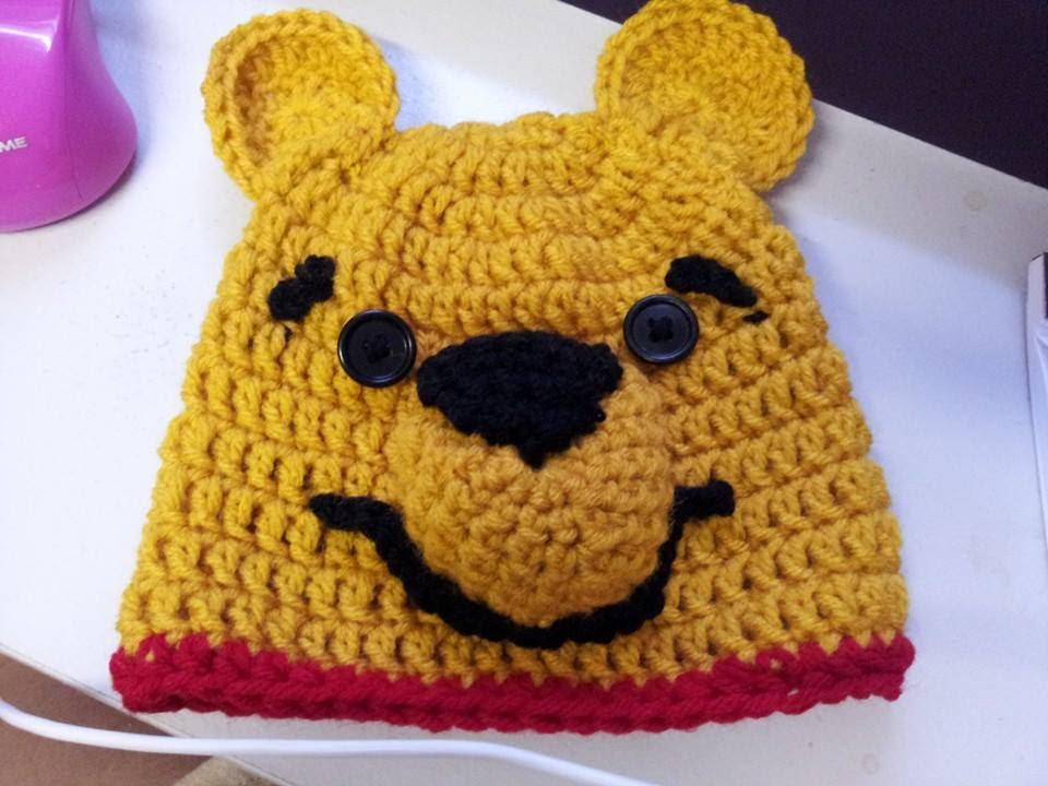 Tutorial How to Crochet  3 month old Baby Pooh Bear Beanie