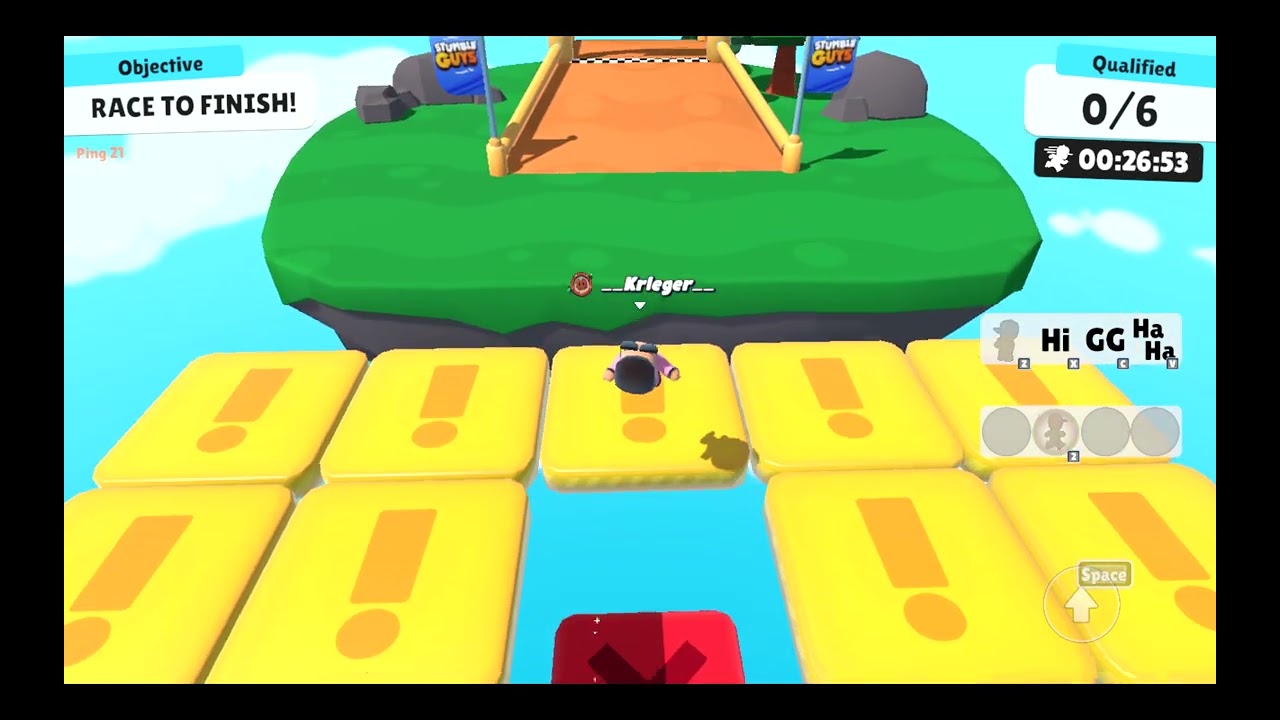 Stumble Guys Playing with retro pvp came in clutch