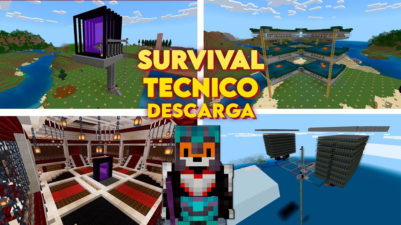 DESCARGA SURVIVAL TÉCNICO 100% SURVIVAL CON LOGROS ACTIVADOS PARA MINECRAFT BEDROCK 1.20 y 1.20+
