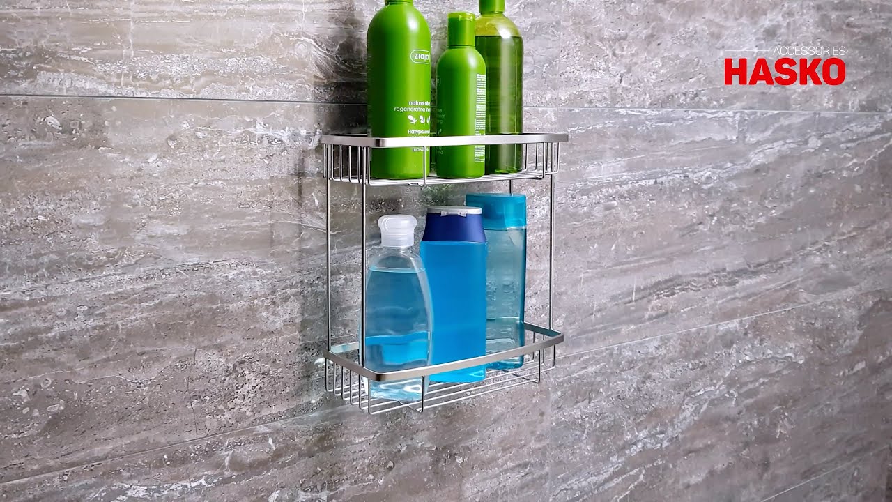 HASKO Shower Basket 2 Tiers Glue Attachment