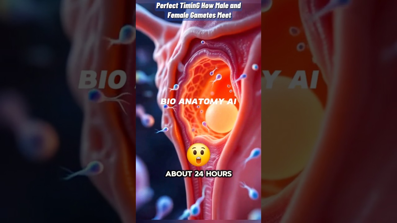 Идеальное время: как мужские и женские гаметы встречаются при оплодотворении #оплодотворение #раз...