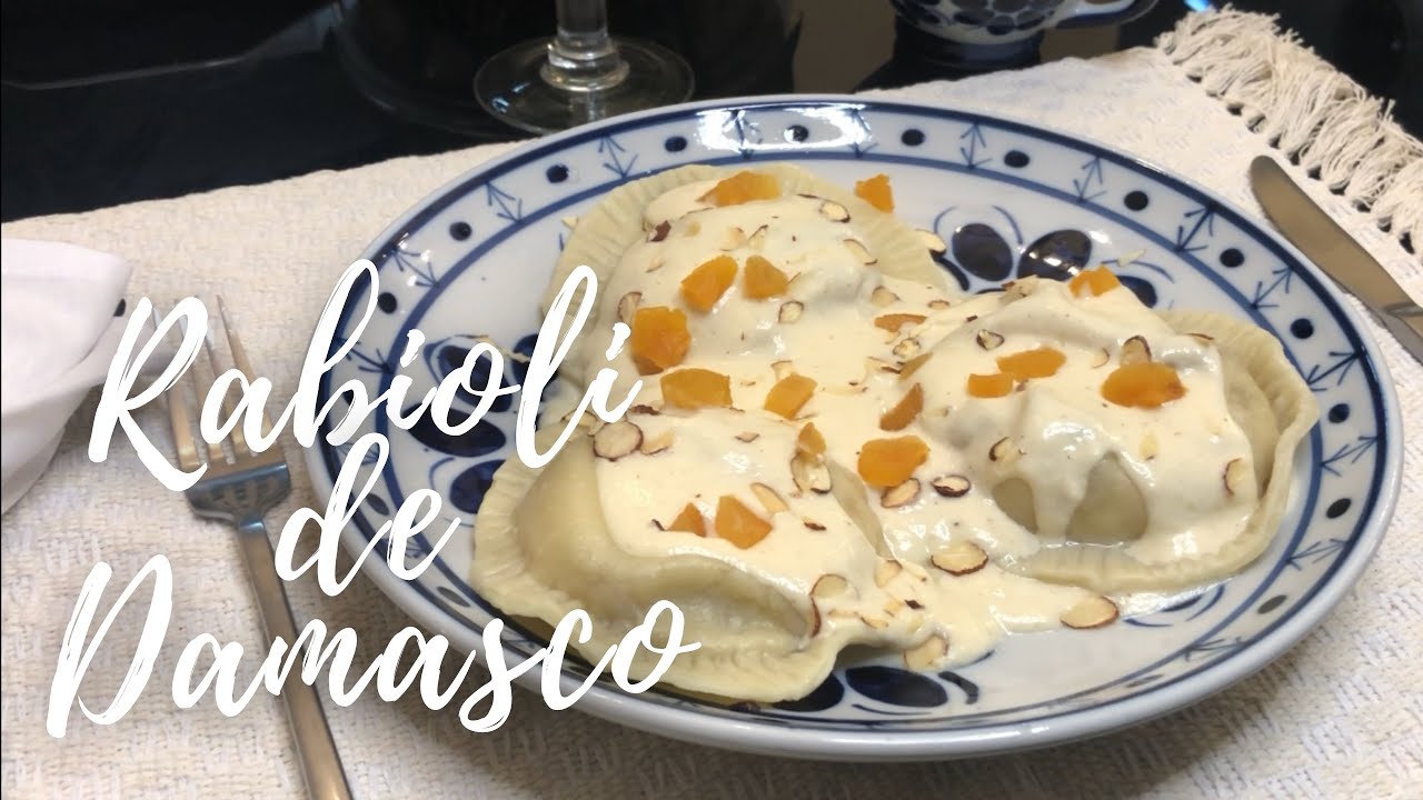 Ravióli recheado com queijo camembert e damasco - Receita fácil