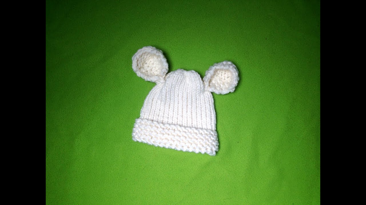 Cómo tejer con telar un gorro para bebé con orejitas (Tutorial DIY)