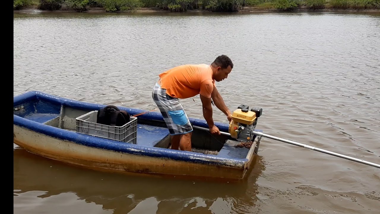 ARMA CONTRA OS PEIXES/MOTOR DE RABETA BUFFALO 7 HP/FIZ O TESTE/ME IMPRESSIONEI NA FORÇA DO MOSNTRO .