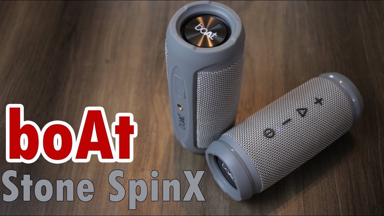 boAt Stone SpinX review Portable Wireless Speaker can connect two for stereo effects