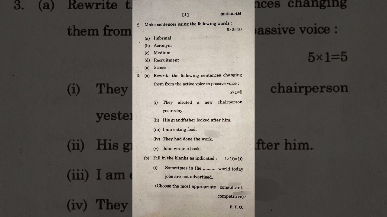 BEGLA-136 DEC 2023 IGNOU Previous year question paper #ignou #pyq #pyqs #begla136 #jaipurstudyzone