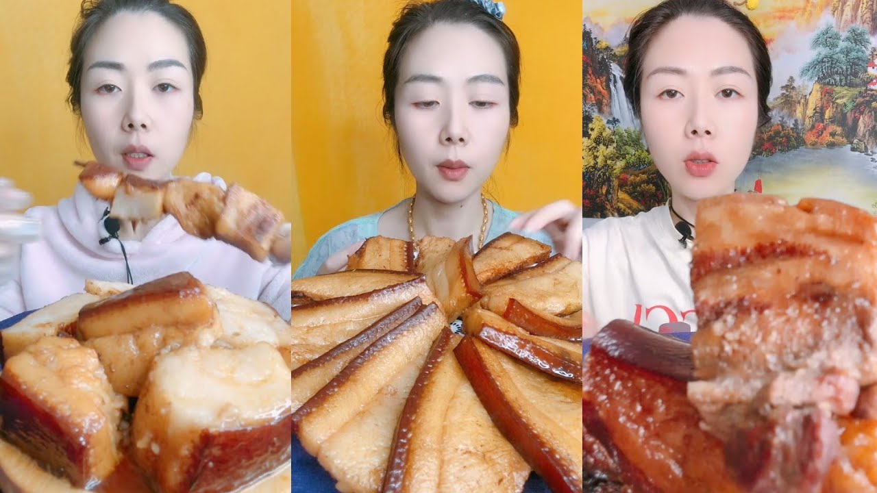 Eating Challenge: Eating pork braised pork belly beef 🍖🍖🍖#delicious #pork #meat #belly 