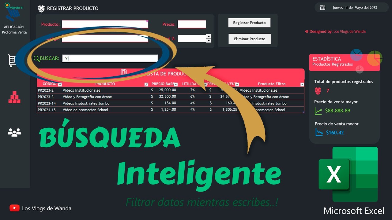 BUSCADOR en Excel para Filtrar o buscar datos