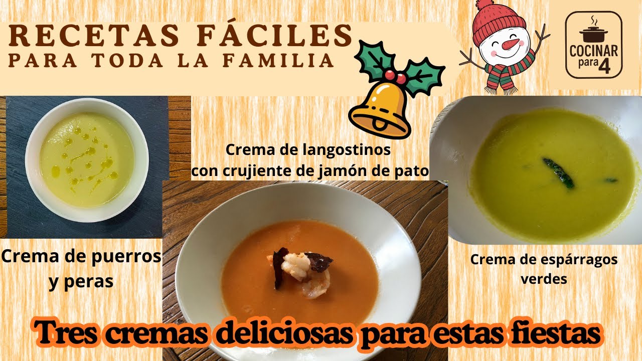 Tres cremas deliciosas para estas fiestas 🎄🎅🏽