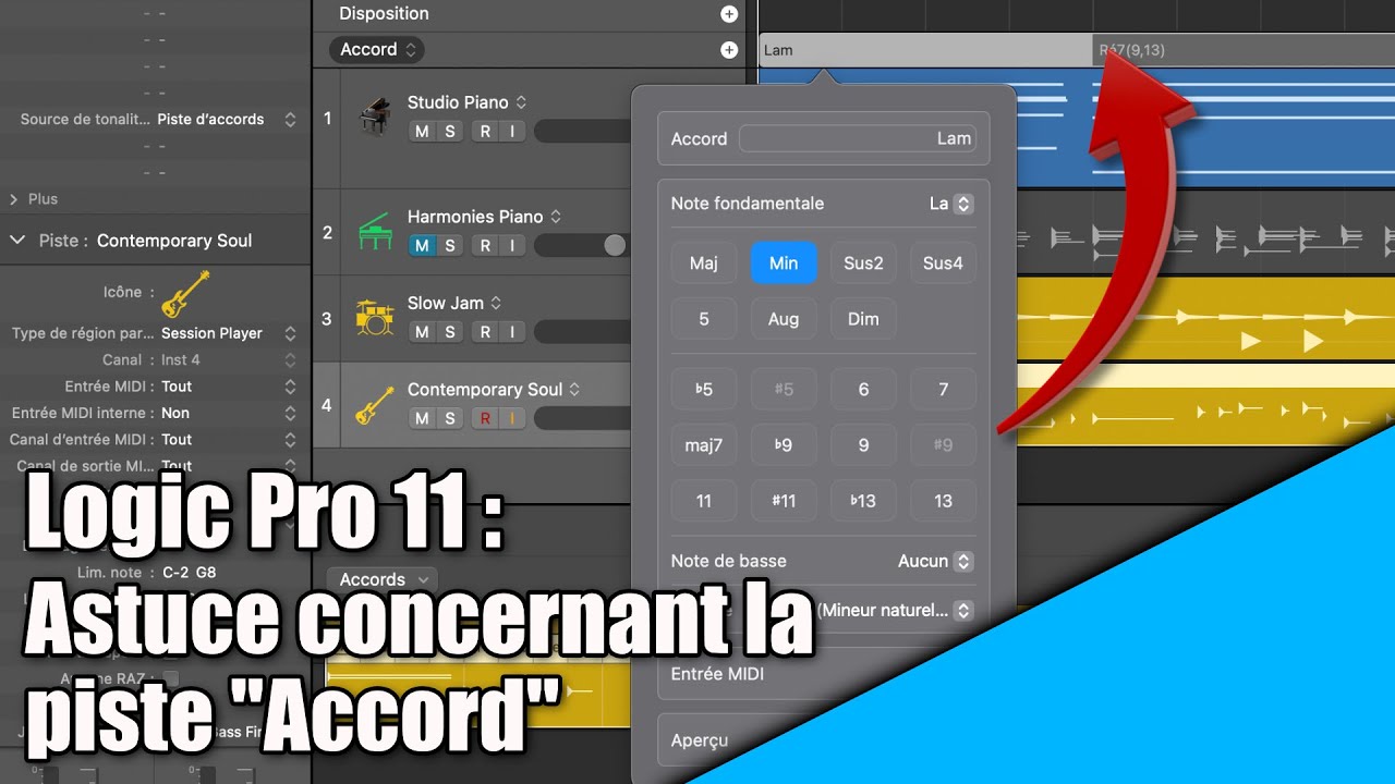 Tutoriel Logic Pro 11 (fran&ccedil;ais): petite astuce concernant la piste 