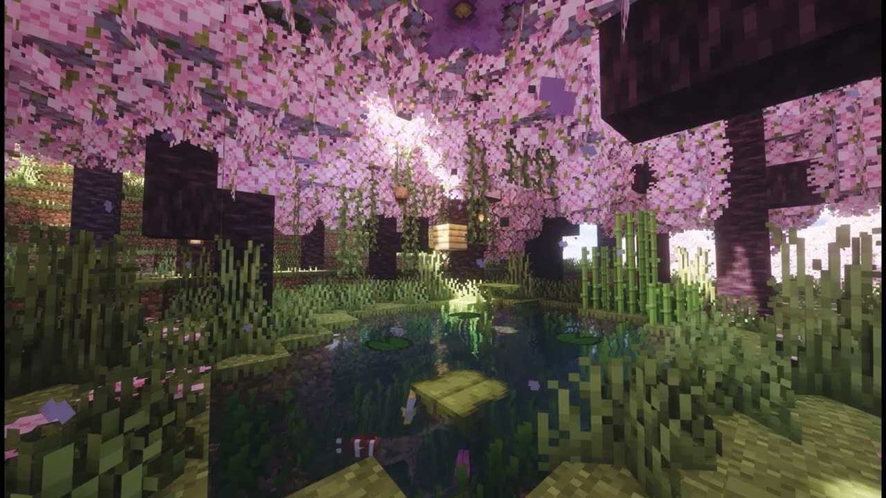 Minecraft Cherry Blossom Live Wallpaper 🌸 | 4K Relaxing Background