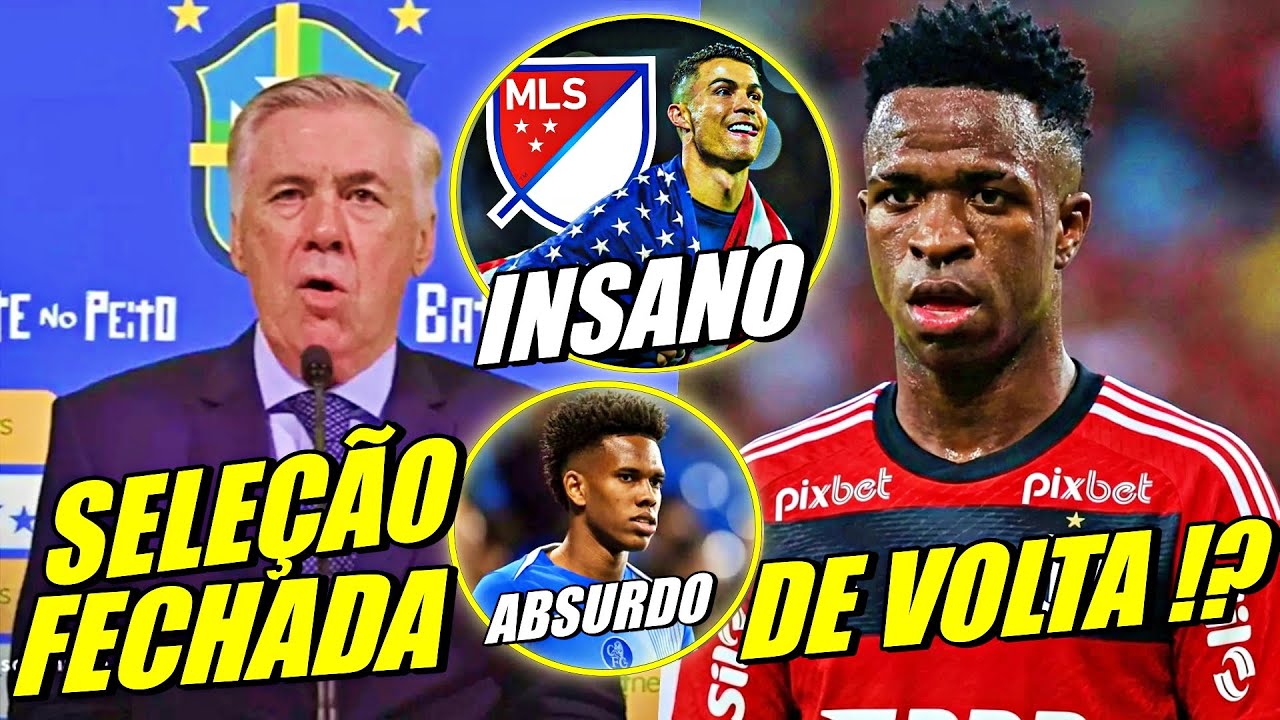 LOUCURA ! VINI JR DE VOLTA !? ANCELOTTI JÁ TEM CONVOCADOS ! CR7 COM MESSI NA MLS E MAIS