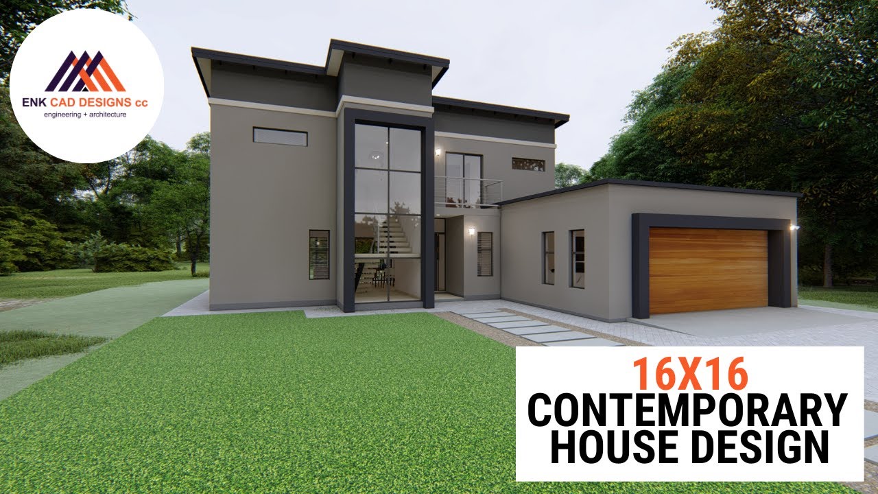 3 Bedroom Contemporary House Design Tour | House Plan - Planos de Casas | 16x16m