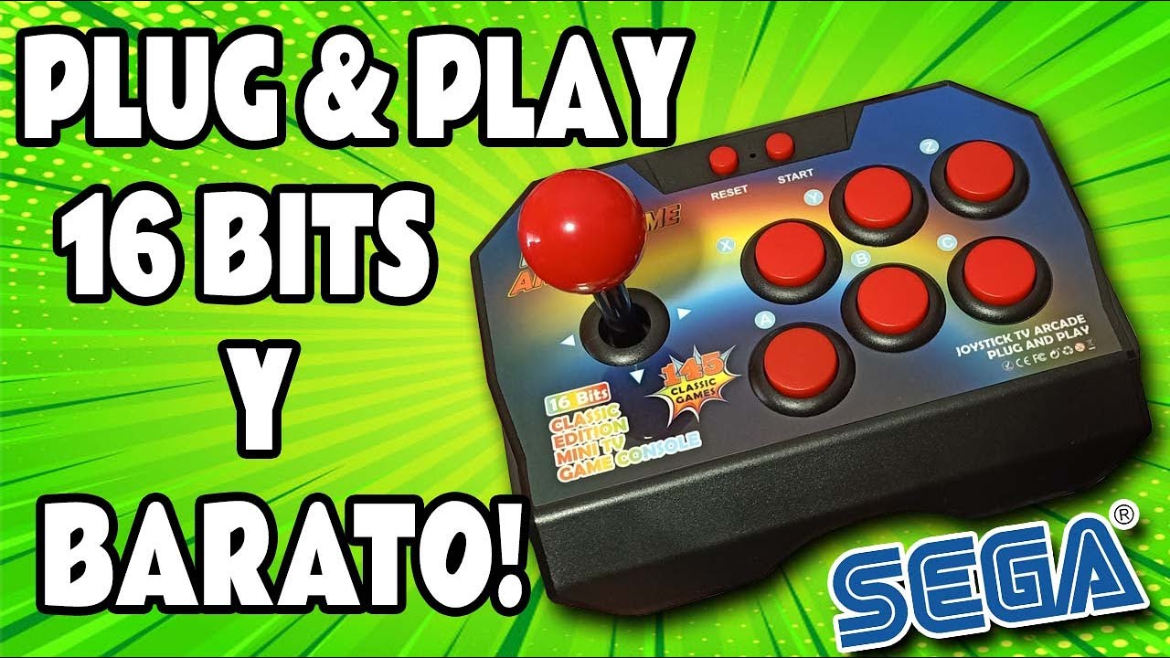 ASÍ ES EL PLUG & PLAY DE MEGADRIVE ARCADE STICK, MUY BARATO | Review Retro Game Arcade