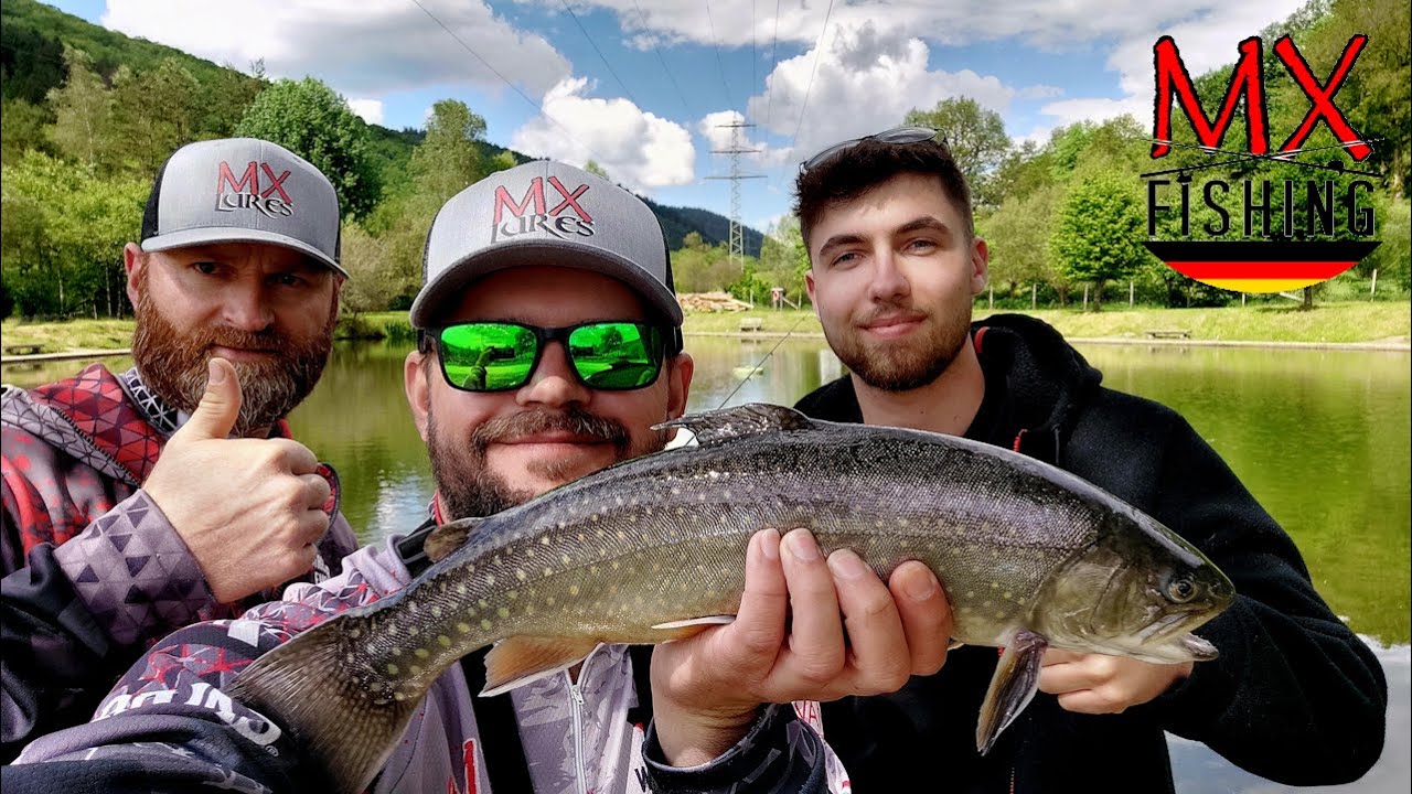 Mit Freunden in Finkenbach/ mit Fisch, trotz schwerer Konditionen/ Forellen fischen mit Kunstködern
