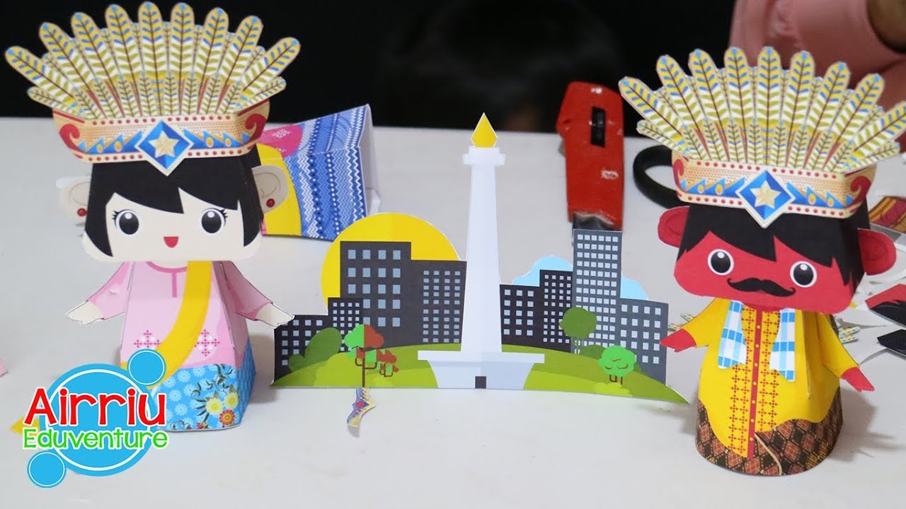 Papercraft ondel ondel mini super lucu | Budaya Betawi - Indonesia