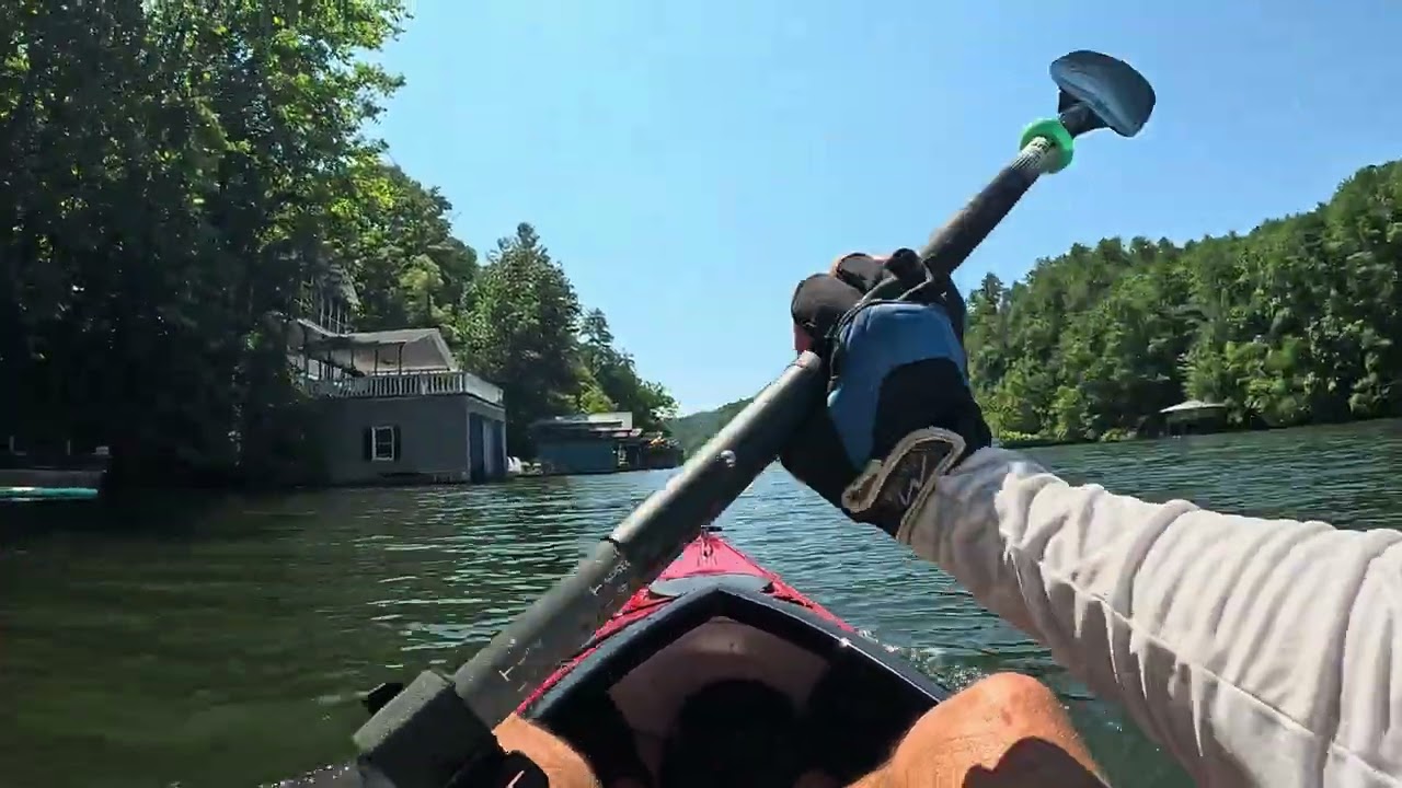 Kayaking Lake Rabun in North Georgia 