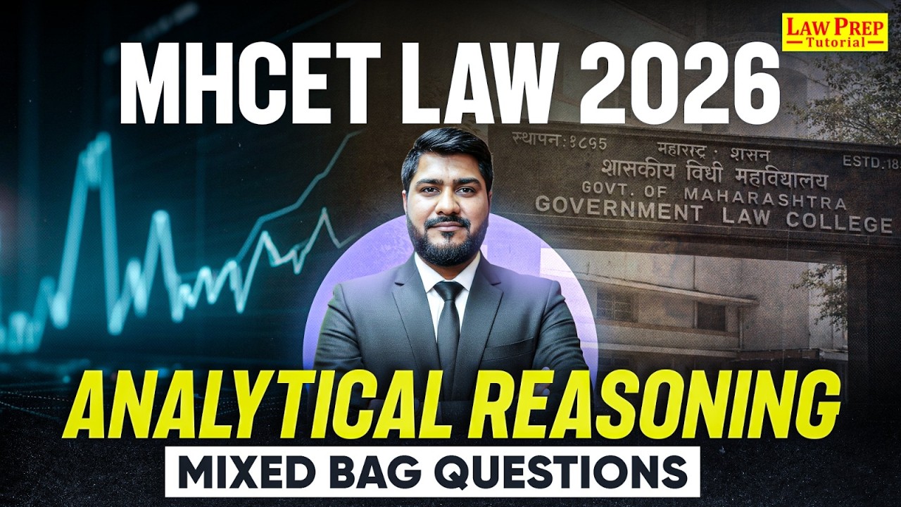 MHCET Law 2026 : Analytical Reasoning | Mixed Bag Questions | MHCET Law Preparation | By Hani Sir