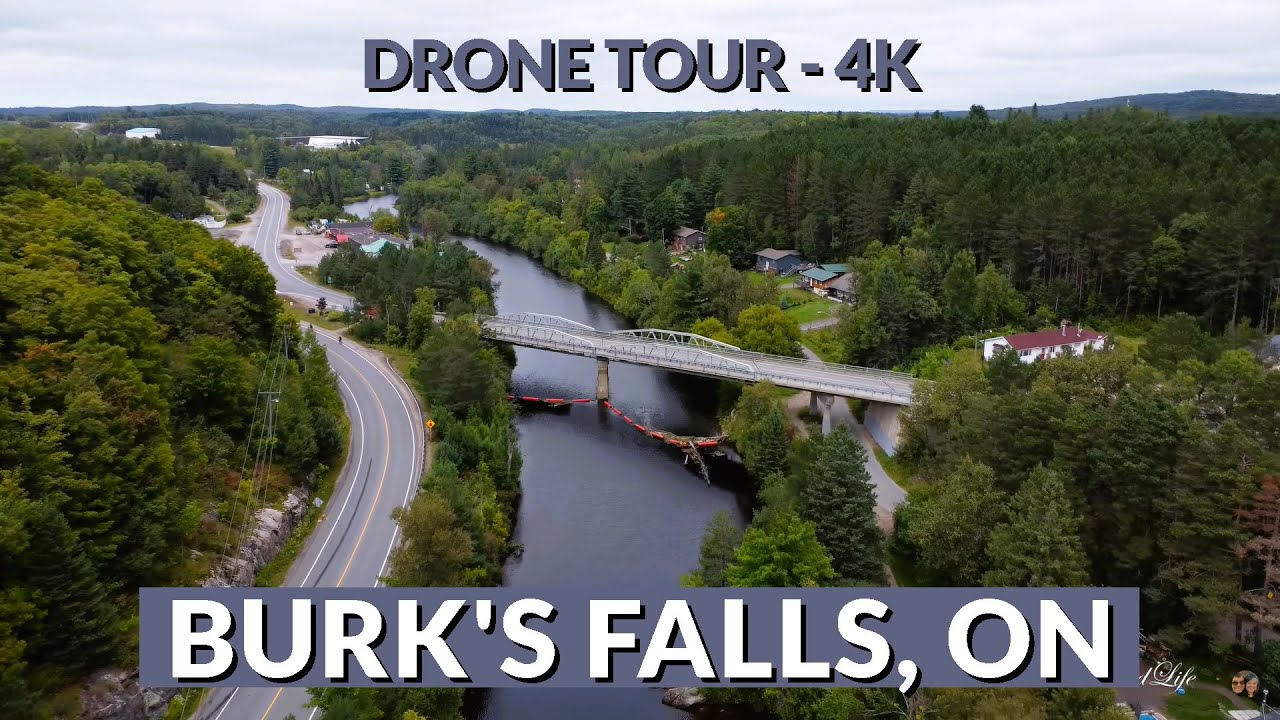 🚁 Explore Burk's Falls, Ontario from Above! Aerial Adventure in 4K! 🍁