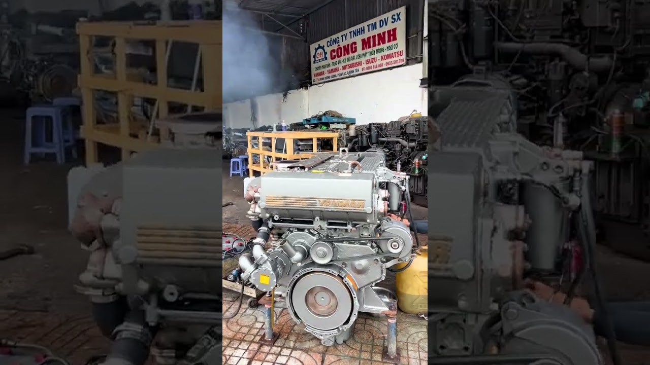 Yanmar 2 turbo engine 580 hp #machine #mechanic #engine #engineer #tuning #turbo #diesel #project