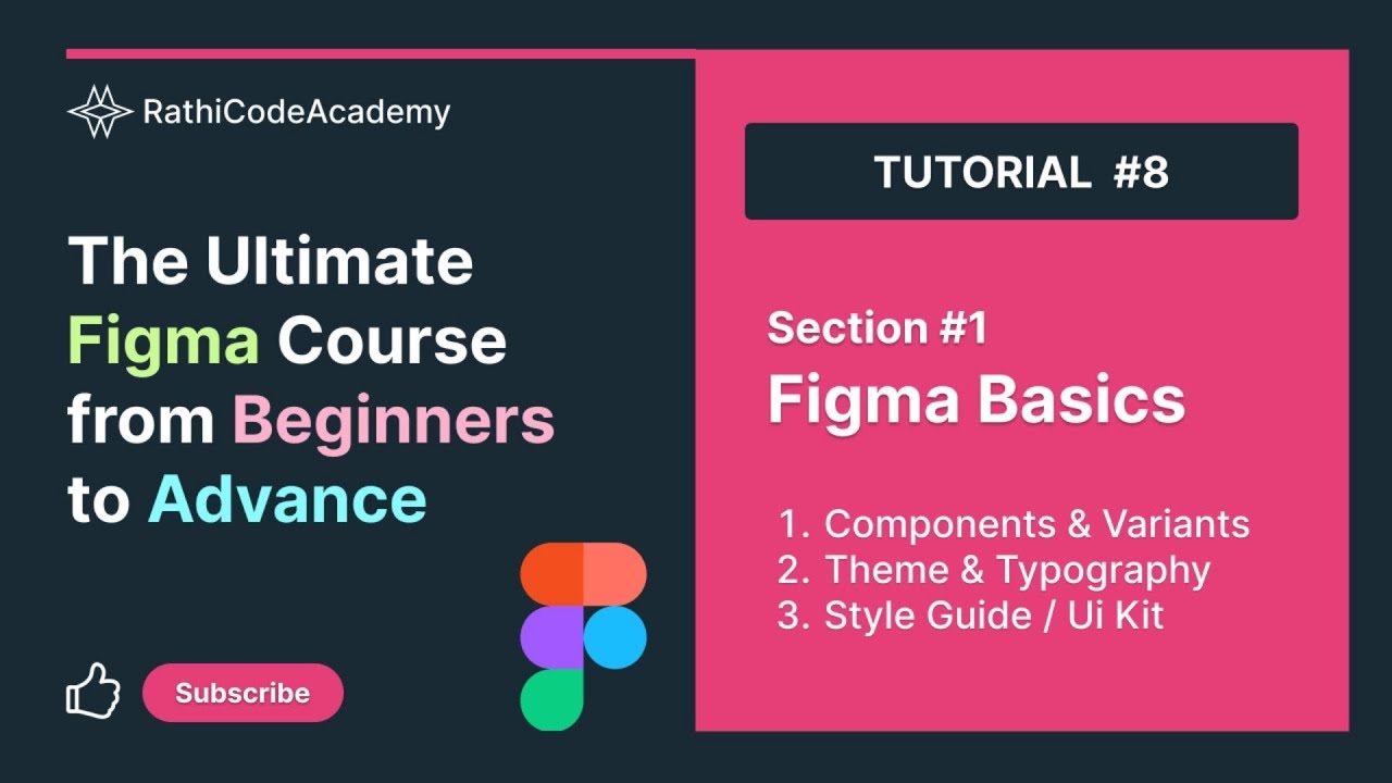Figma Components, Variants, Style Guide & Color Theme | Figma Basics to Advanced | @RathiCodeAcademy