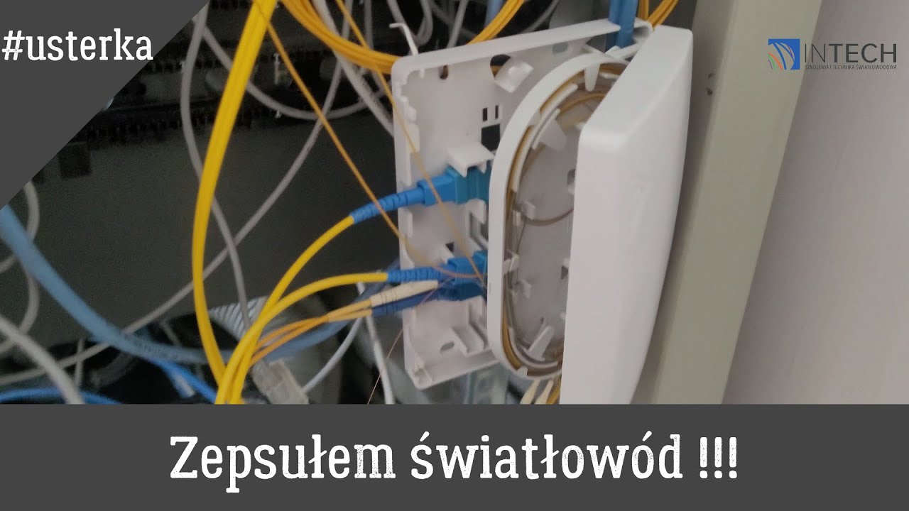 Zepsułem światłowód!!! #usterka #światłowód #singlemode #fibersplicer #awaria #fibercable