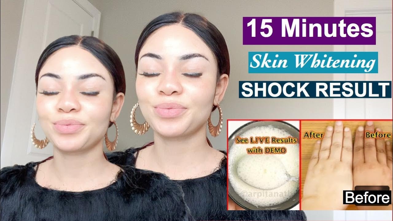 15 Minutes Instant Skin Whitening | DIY Home Remedy SHOCKING RESULT - Foaming Facial Bleach