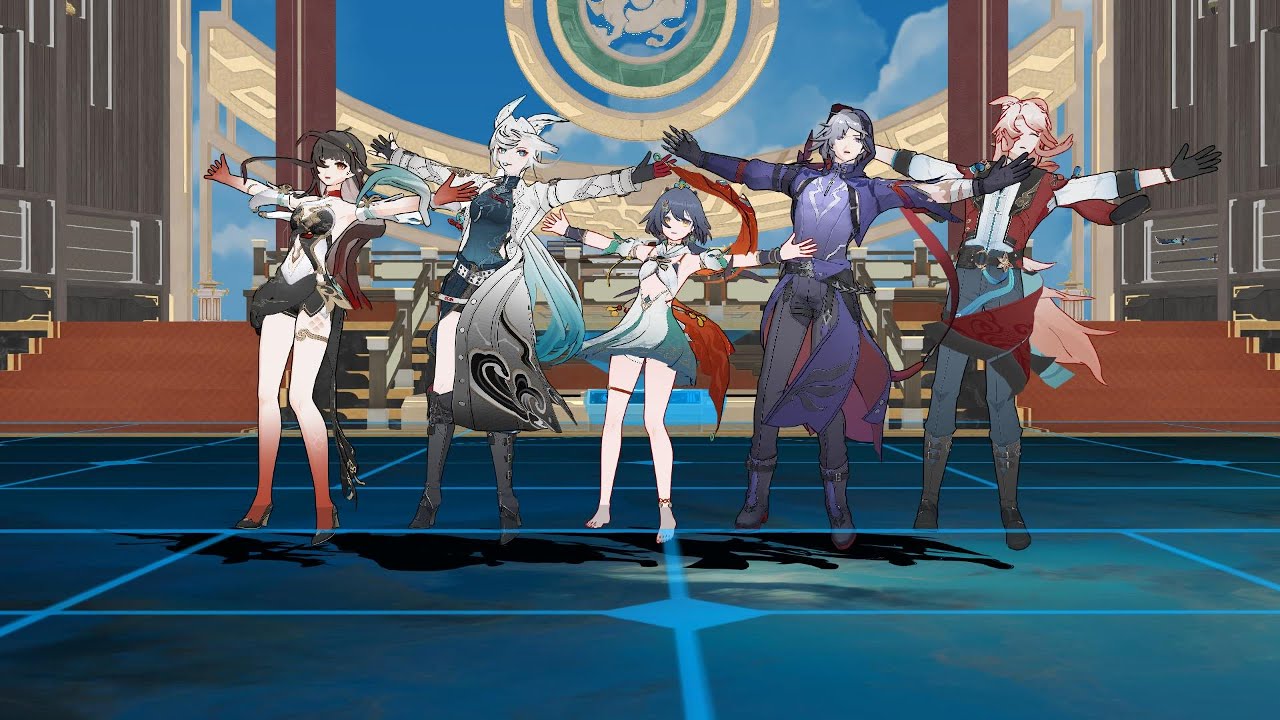 {MMD}ニッポン笑顔百景(Joshiraku){honkai star rail/Yunli, Jiaoqiu, Feixiao, Moze, Lingsha}
