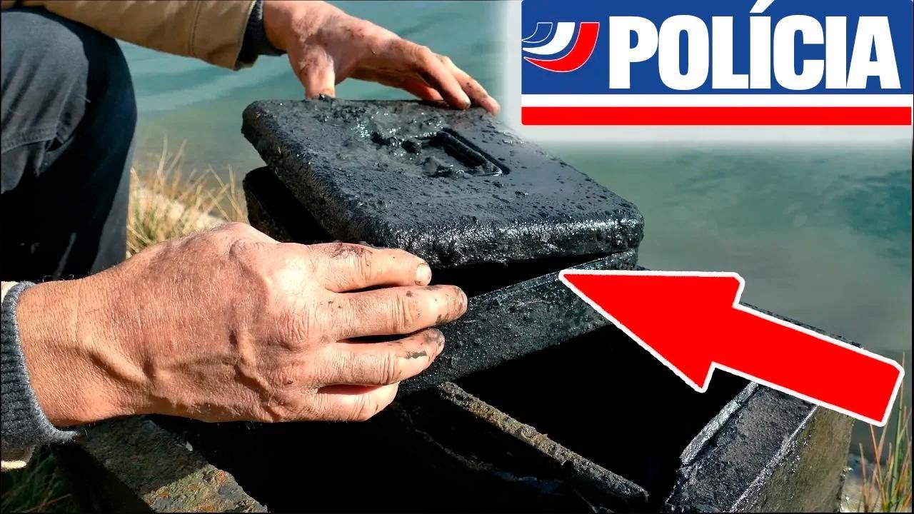 Achamos um cofre misterioso, chamamos a polícia? ChrisDetek pesca magnética