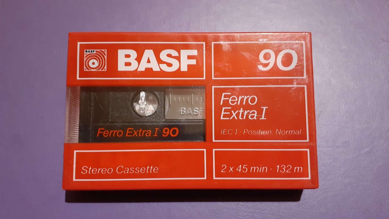 BASF ferro extra I cassette from 1988 unwrapping