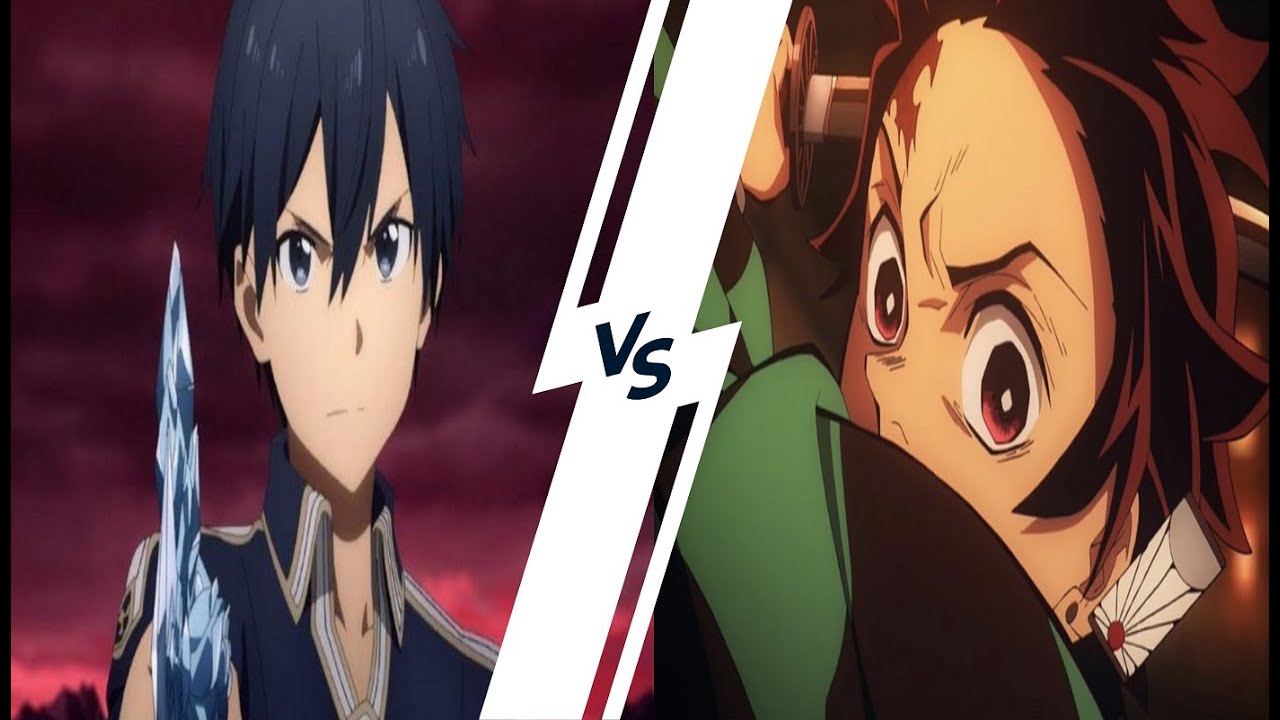 Kirito Vs Tanjiro Kamado - Sword Art Online Vs Demon Slayer