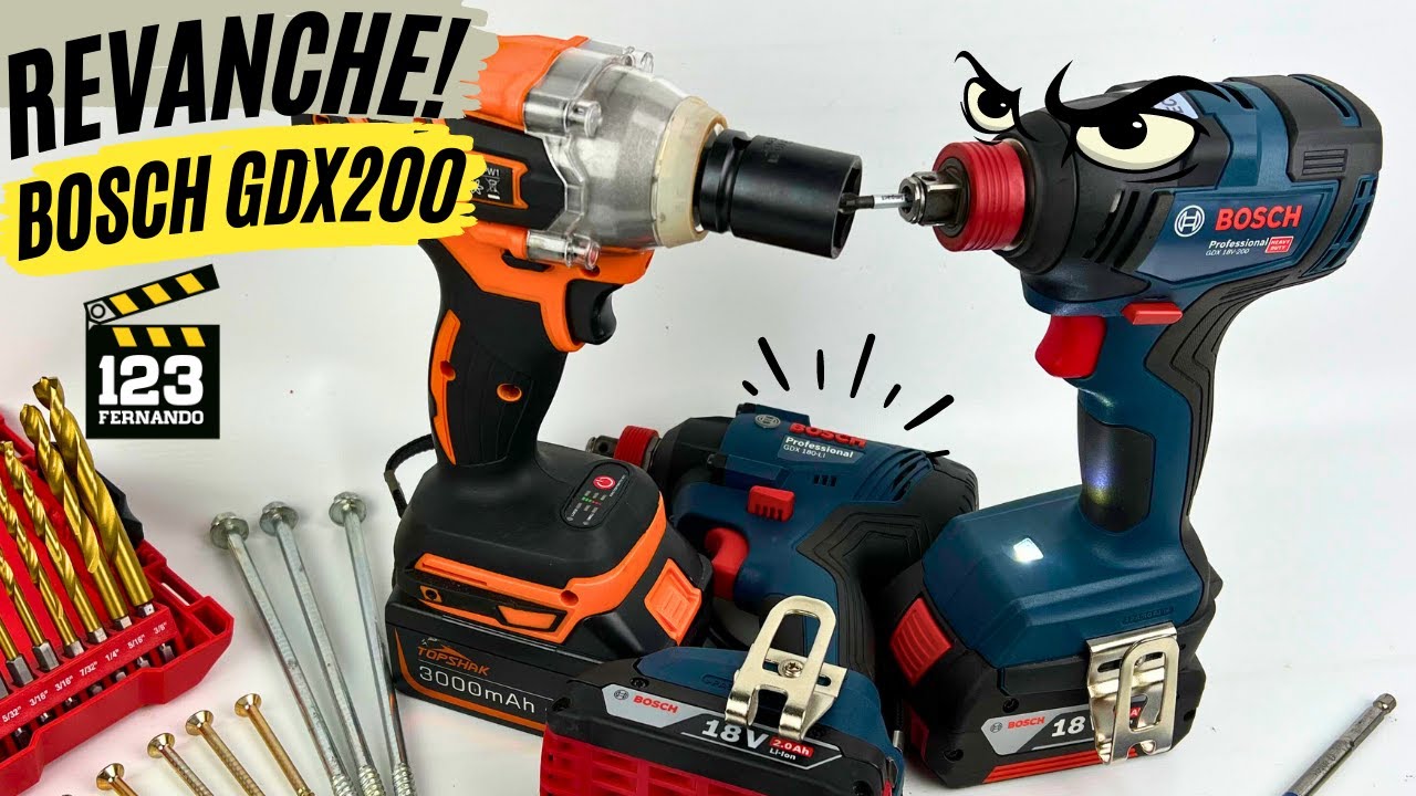 PARAFUSADEIRA/CHAVE DE IMPACTO BOSCH GDX180 PERDEU E CHAMOU A BOSCH GDX200 PARA COMPETIR COM TOPSHAK